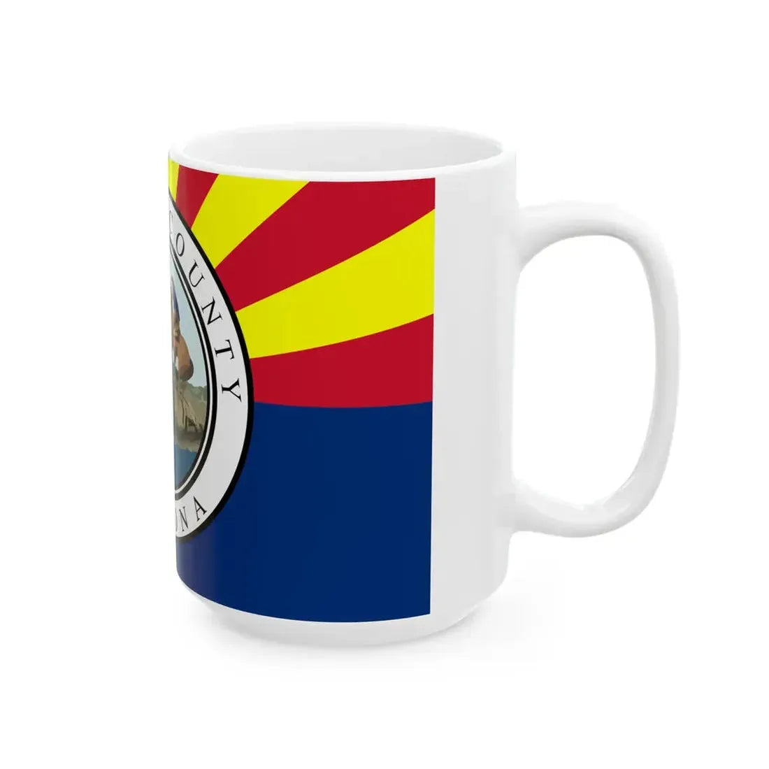 Flag of Yavapai County Arizona (United States) White Coffee Mug - Go Mug Yourself