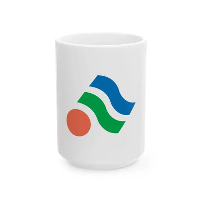 Flag of Yawatahama Ehime (Japan) White Coffee Mug 15oz - Go Mug Yourself