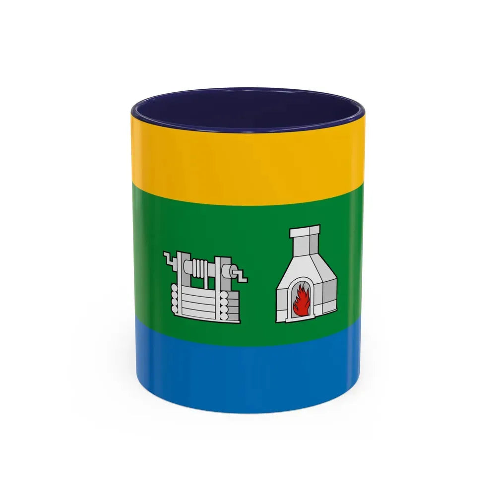 Flag of Yekaterinburg Russia - Accent Coffee Mug 11oz Navy - Go Mug Yourself