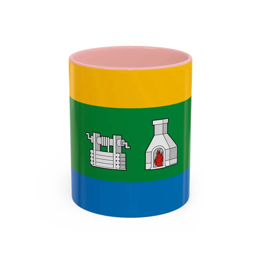 Flag of Yekaterinburg Russia - Accent Coffee Mug 11oz Pink - Go Mug Yourself