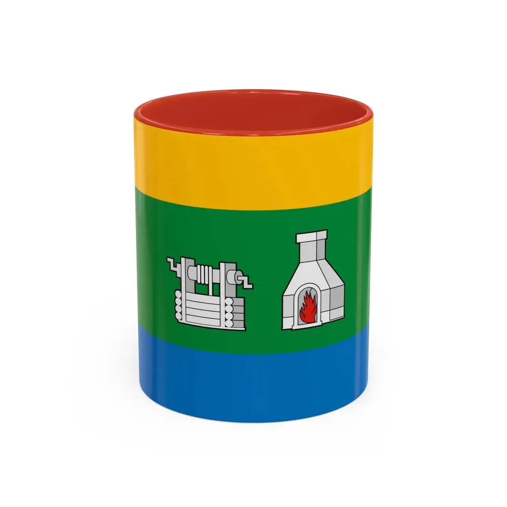 Flag of Yekaterinburg Russia - Accent Coffee Mug 11oz Red - Go Mug Yourself