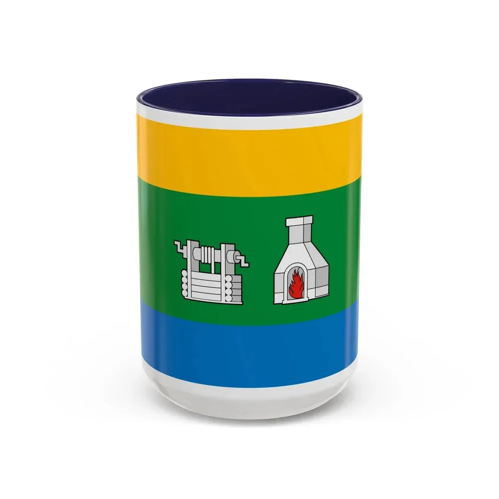 Flag of Yekaterinburg Russia - Accent Coffee Mug 15oz Navy - Go Mug Yourself