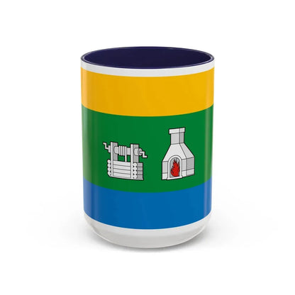 Flag of Yekaterinburg Russia - Accent Coffee Mug 15oz Navy - Go Mug Yourself