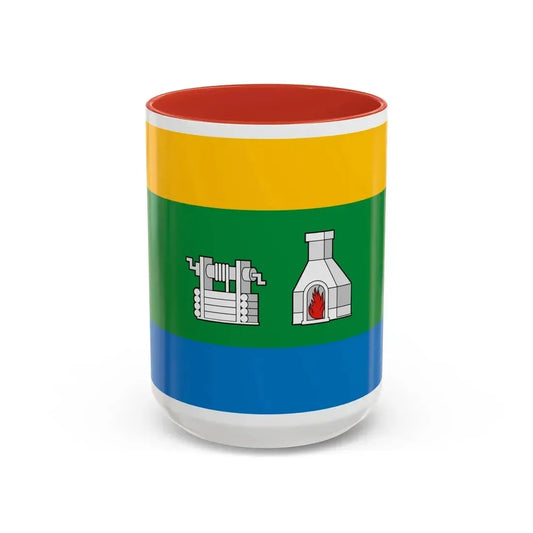 Flag of Yekaterinburg Russia - Accent Coffee Mug 15oz Red - Go Mug Yourself