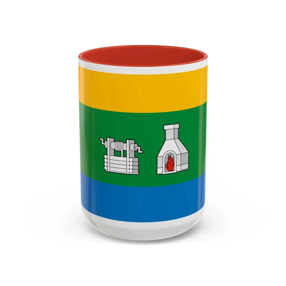 Flag of Yekaterinburg Russia - Accent Coffee Mug 15oz Red - Go Mug Yourself