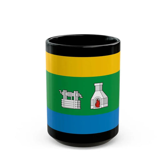 Flag of Yekaterinburg Russia - Black Coffee Mug 15oz - Go Mug Yourself