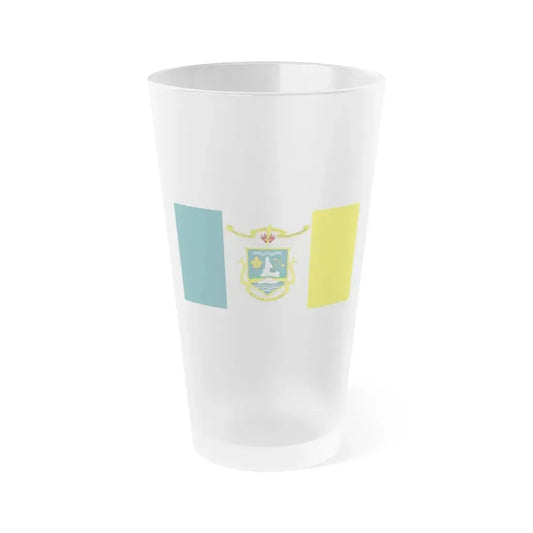 Flag of Yellowknife NWT Canada - Frosted Pint Glass 16oz 16oz Frosted - Go Mug Yourself