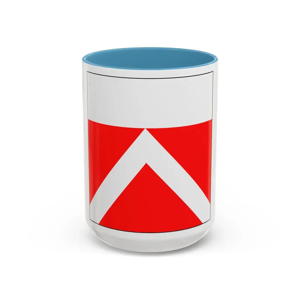 Flag of Yens Switzerland - Accent Coffee Mug 15oz Light Blue - Go Mug Yourself