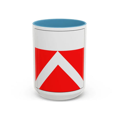 Flag of Yens Switzerland - Accent Coffee Mug 15oz Light Blue - Go Mug Yourself