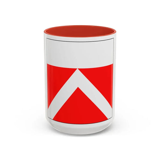 Flag of Yens Switzerland - Accent Coffee Mug 15oz Red - Go Mug Yourself