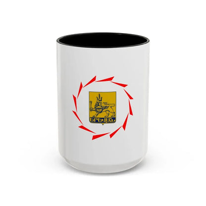 Flag of Yerevan Armenia - Accent Coffee Mug 15oz Black - Go Mug Yourself