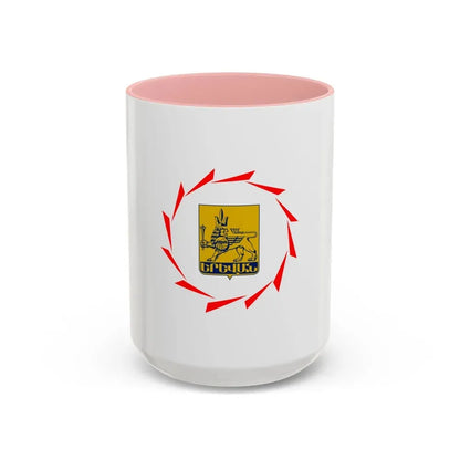 Flag of Yerevan Armenia - Accent Coffee Mug 15oz Pink - Go Mug Yourself