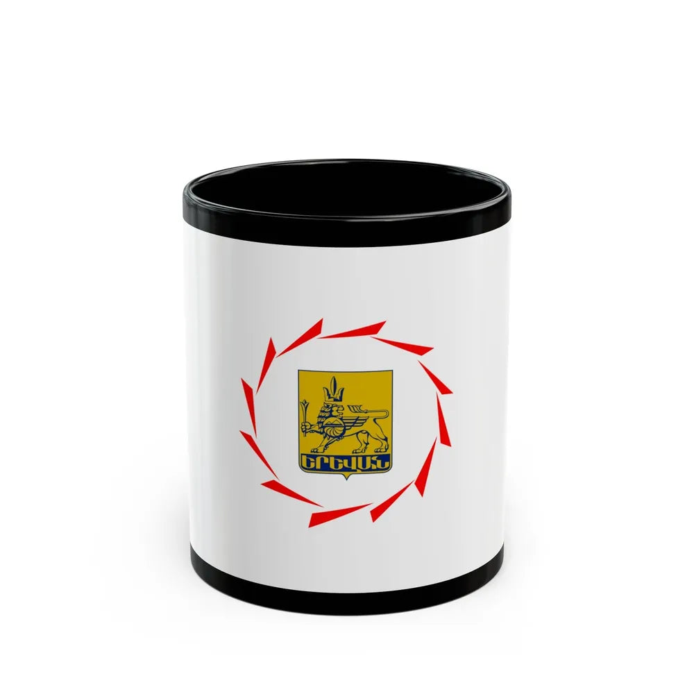 Flag of Yerevan Armenia - Black Coffee Mug-11oz-Go Mug Yourself