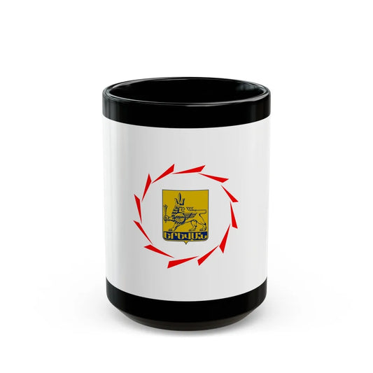 Flag of Yerevan Armenia - Black Coffee Mug-15oz-Go Mug Yourself