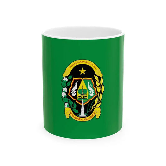 Flag of Yogyakarta City (Indonesia) White Coffee Mug 11oz - Go Mug Yourself