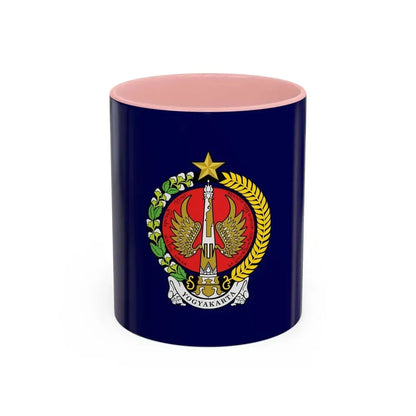 Flag of Yogyakarta Indonesia - Accent Coffee Mug 11oz Pink - Go Mug Yourself