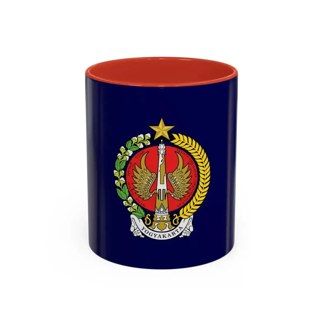 Flag of Yogyakarta Indonesia - Accent Coffee Mug 11oz Red - Go Mug Yourself