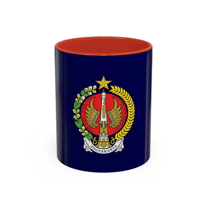 Flag of Yogyakarta Indonesia - Accent Coffee Mug 11oz Red - Go Mug Yourself