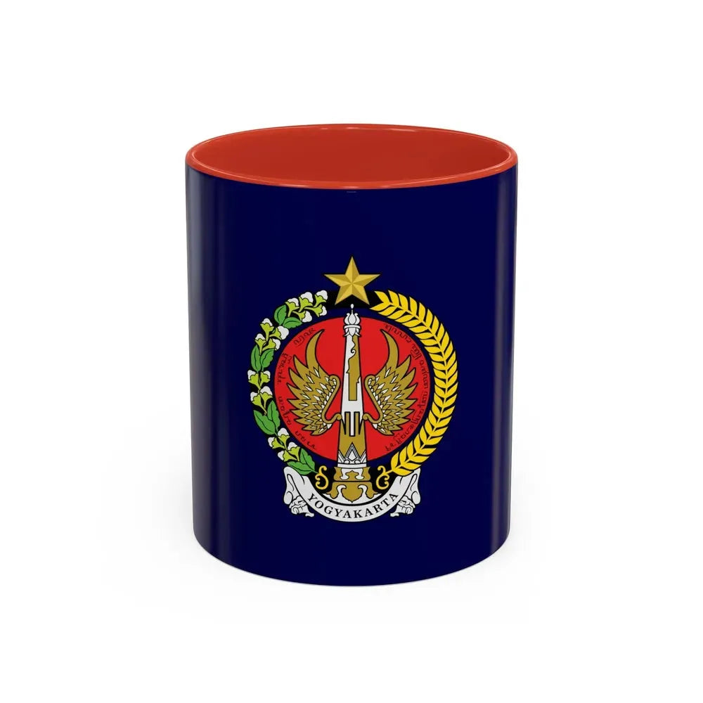 Flag of Yogyakarta Indonesia - Accent Coffee Mug 11oz Red - Go Mug Yourself
