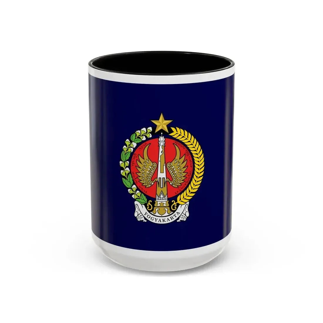 Flag of Yogyakarta Indonesia - Accent Coffee Mug 15oz Black - Go Mug Yourself