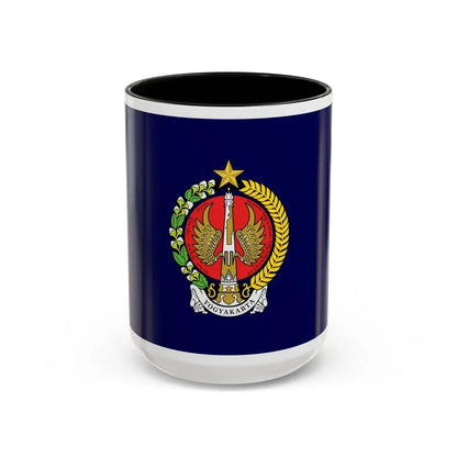 Flag of Yogyakarta Indonesia - Accent Coffee Mug 15oz Black - Go Mug Yourself