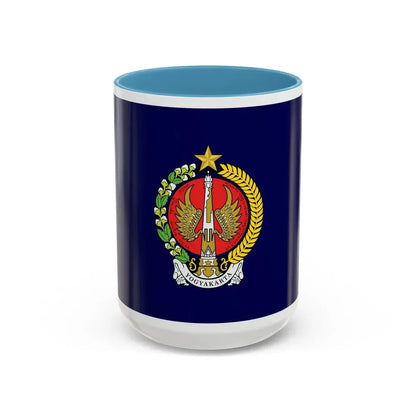 Flag of Yogyakarta Indonesia - Accent Coffee Mug 15oz Light Blue - Go Mug Yourself