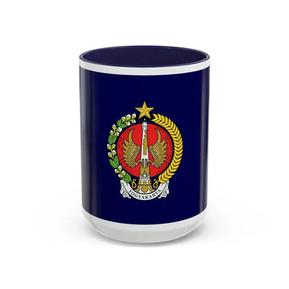 Flag of Yogyakarta Indonesia - Accent Coffee Mug 15oz Navy - Go Mug Yourself