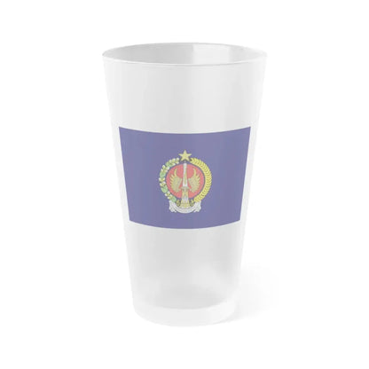 Flag of Yogyakarta Indonesia - Frosted Pint Glass 16oz 16oz Frosted - Go Mug Yourself