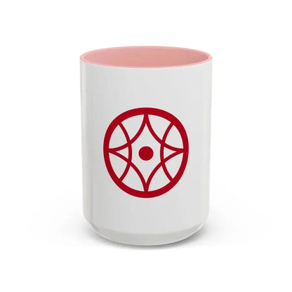 Flag of Yokkaichi Mie Japan - Accent Coffee Mug 15oz Pink - Go Mug Yourself