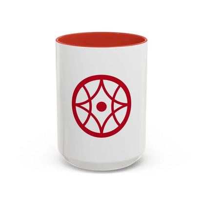 Flag of Yokkaichi Mie Japan - Accent Coffee Mug 15oz Red - Go Mug Yourself