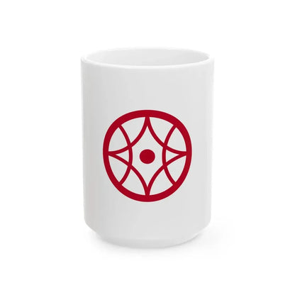 Flag of Yokkaichi Mie (Japan) White Coffee Mug 15oz - Go Mug Yourself