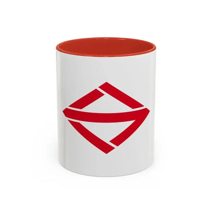 Flag of Yokohama Kanagawa Japan - Accent Coffee Mug 11oz Red - Go Mug Yourself