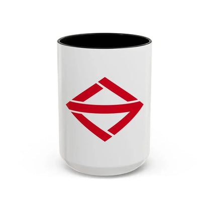 Flag of Yokohama Kanagawa Japan - Accent Coffee Mug 15oz Black - Go Mug Yourself