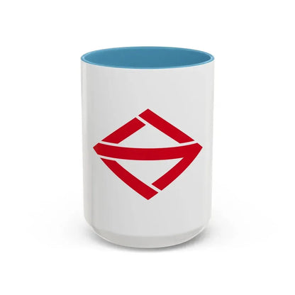 Flag of Yokohama Kanagawa Japan - Accent Coffee Mug 15oz Light Blue - Go Mug Yourself