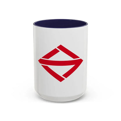 Flag of Yokohama Kanagawa Japan - Accent Coffee Mug 15oz Navy - Go Mug Yourself