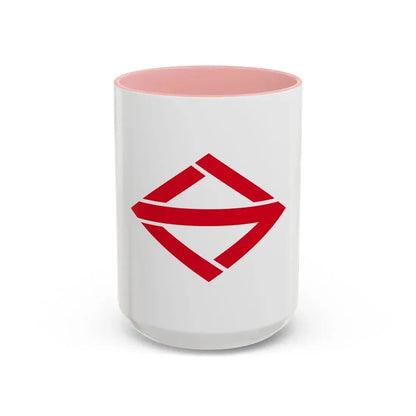 Flag of Yokohama Kanagawa Japan - Accent Coffee Mug 15oz Pink - Go Mug Yourself