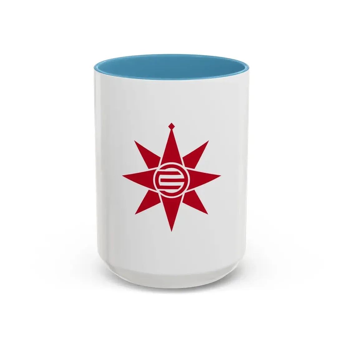 Flag of Yokosuka Kanagawa Japan - Accent Coffee Mug 15oz Light Blue - Go Mug Yourself