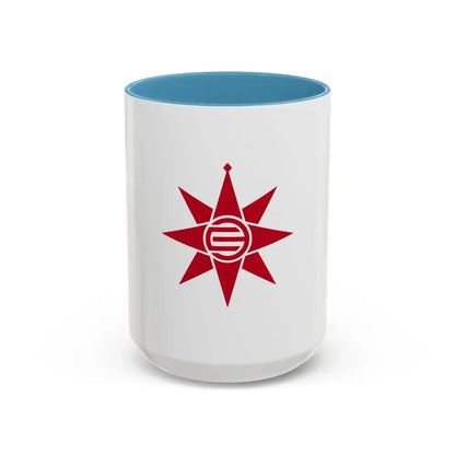 Flag of Yokosuka Kanagawa Japan - Accent Coffee Mug 15oz Light Blue - Go Mug Yourself