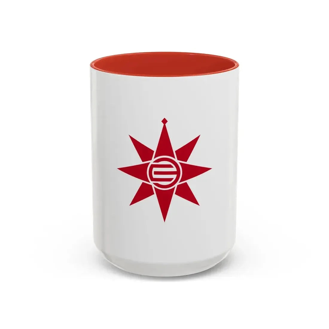 Flag of Yokosuka Kanagawa Japan - Accent Coffee Mug 15oz Red - Go Mug Yourself