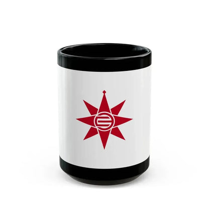 Flag of Yokosuka Kanagawa Japan - Black Coffee Mug 15oz - Go Mug Yourself