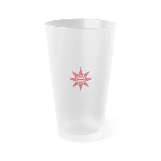 Flag of Yokosuka Kanagawa Japan - Frosted Pint Glass 16oz 16oz Frosted - Go Mug Yourself