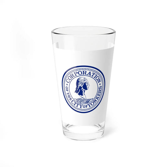 Flag of Yonkers, New York - Pint Glass 16oz 16oz - Go Mug Yourself