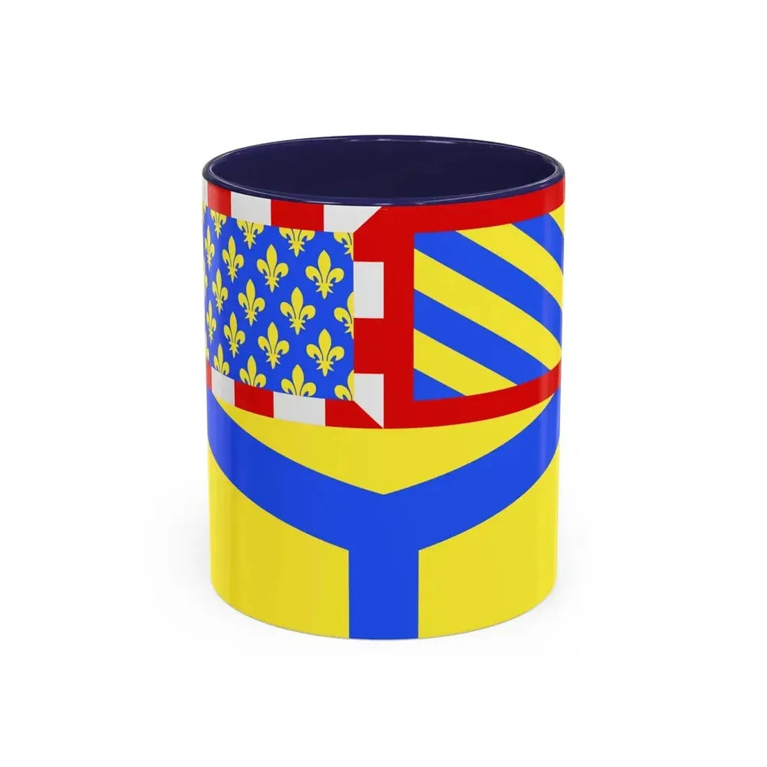 Flag of Yonne France 2 - Accent Coffee Mug 11oz Navy - Go Mug Yourself