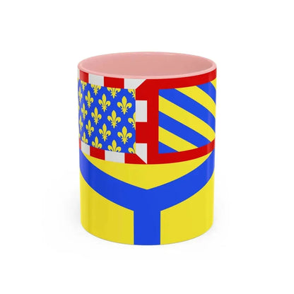 Flag of Yonne France 2 - Accent Coffee Mug 11oz Pink - Go Mug Yourself