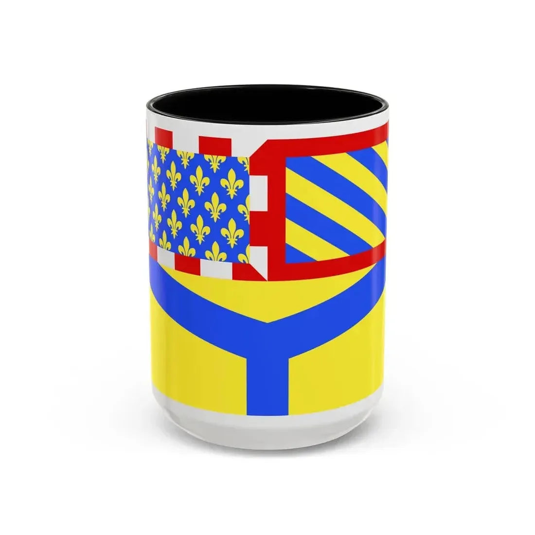Flag of Yonne France 2 - Accent Coffee Mug 15oz Black - Go Mug Yourself