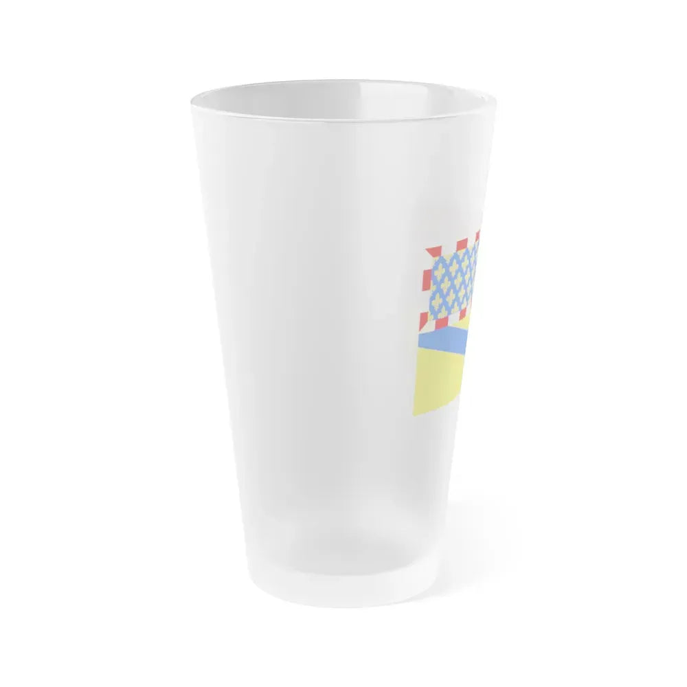 Flag of Yonne France 2 - Frosted Pint Glass 16oz - Go Mug Yourself