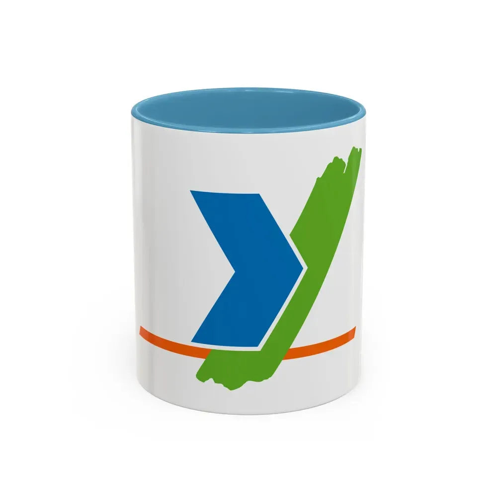 Flag of Yonne France - Accent Coffee Mug 11oz Light Blue - Go Mug Yourself