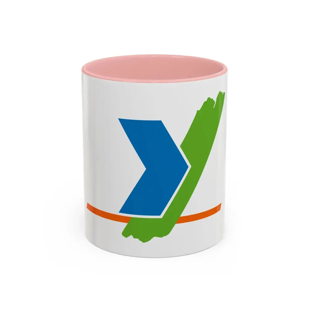 Flag of Yonne France - Accent Coffee Mug 11oz Pink - Go Mug Yourself