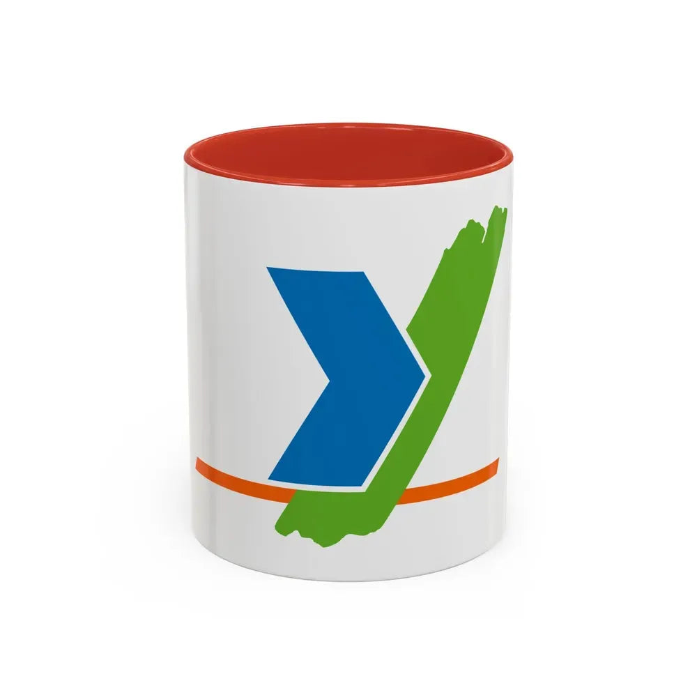 Flag of Yonne France - Accent Coffee Mug 11oz Red - Go Mug Yourself