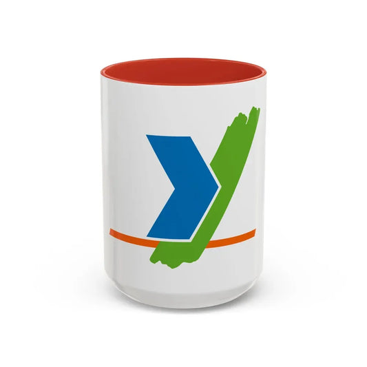 Flag of Yonne France - Accent Coffee Mug 15oz Red - Go Mug Yourself